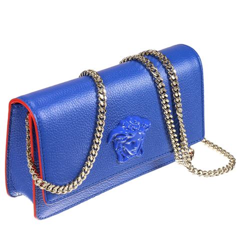 borsa blu versace|versace purses black label.